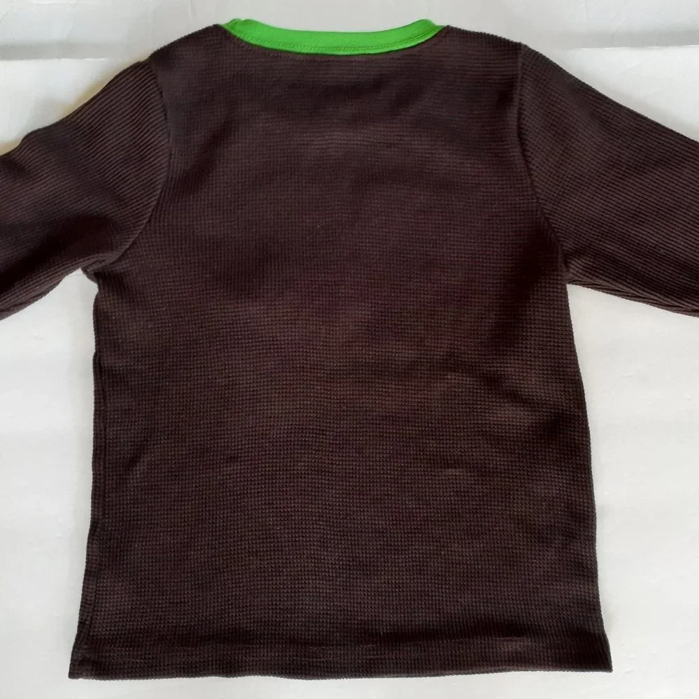 Carter's Boys Pajamas 2 Piece Sports Shirt Pants Waffle Fleece Long Sleeve 7